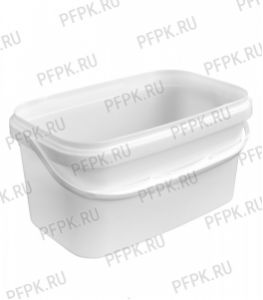 Ведро 3,3л прямоугольное, 250 (без крышки) Белое [1/35]