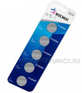 Батарейки КОСМОС CR2032 (блистер 5 шт) [5/1440]