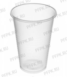 Стакан 200 мл ППЛ эконом Прозрачный  (белая этикетка) [100/3000]
