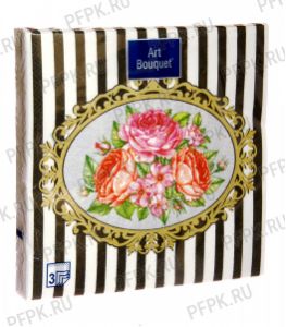 Салфетки бум. BOUQUET 33х33, 3-сл.,с рис. (20 листов) Букет в викторианском стиле [12/12]