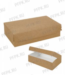 Коробка бум. V1900мл 230х140мм h60мм крафт (без окна) DoEco ECO CAKE 1900 [25/300]