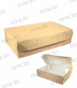 Коробка бум. V1900мл 230х140мм h60мм крафт (без окна) OSQ CAKE 1900 [300/300]