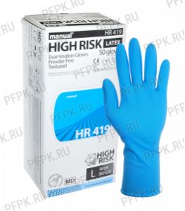 Перчатки латексные ЧЗ MANUAL HIGH RISK (Хай риск) L [25/250]