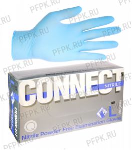 Перчатки нитриловые ЧЗ CONNECT (уп. 100шт./50пар) L (NITRILE) [1/10]