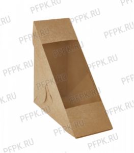 Коробка бум. для сэндвичей (для 4-х шт) крафт ECO SANDWICH 60 DoECO [50/800]