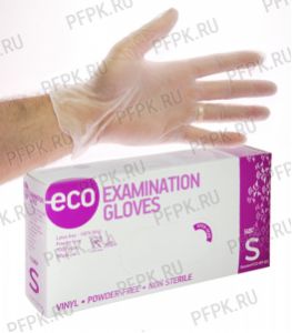 Перчатки виниловые ЧЗ ECO EXAMINATION GLOVES (уп. 100шт./50пар) S (VPF) [1/10]