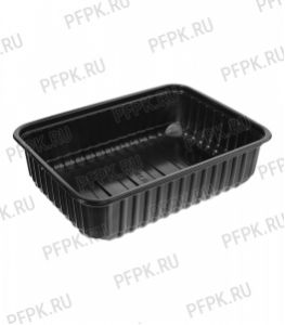 Емкость 750 мл ДП прямоуг. 179х132 ЧЕРНАЯ (без крышки) [50/500]